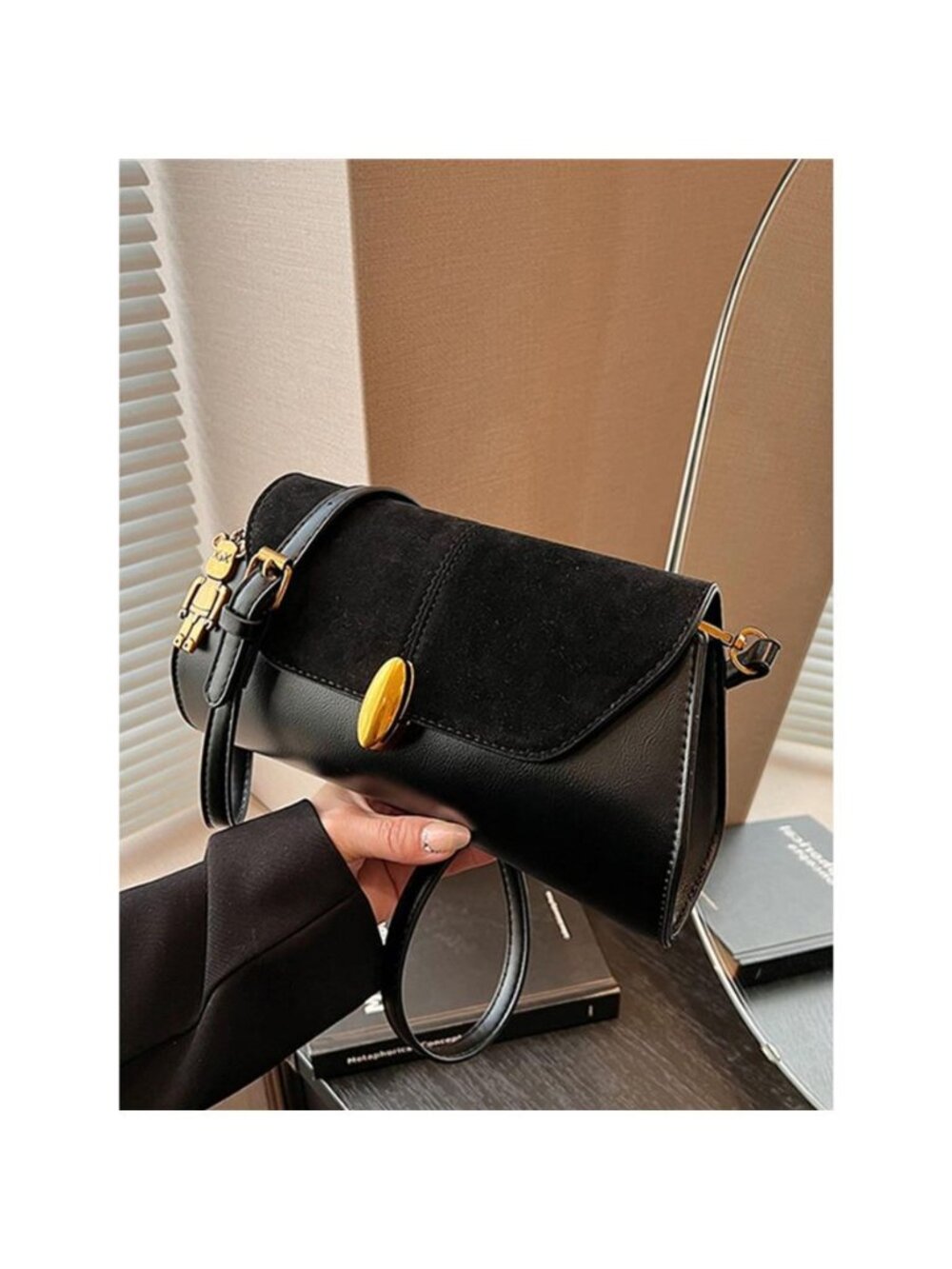Adjustable Strap Flap Crossbody Bag